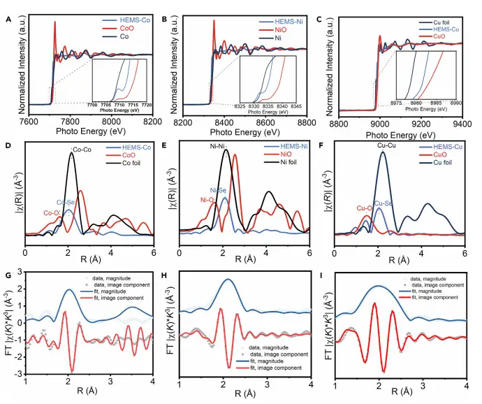 图2:HEMS中金属位点的配位环境分析